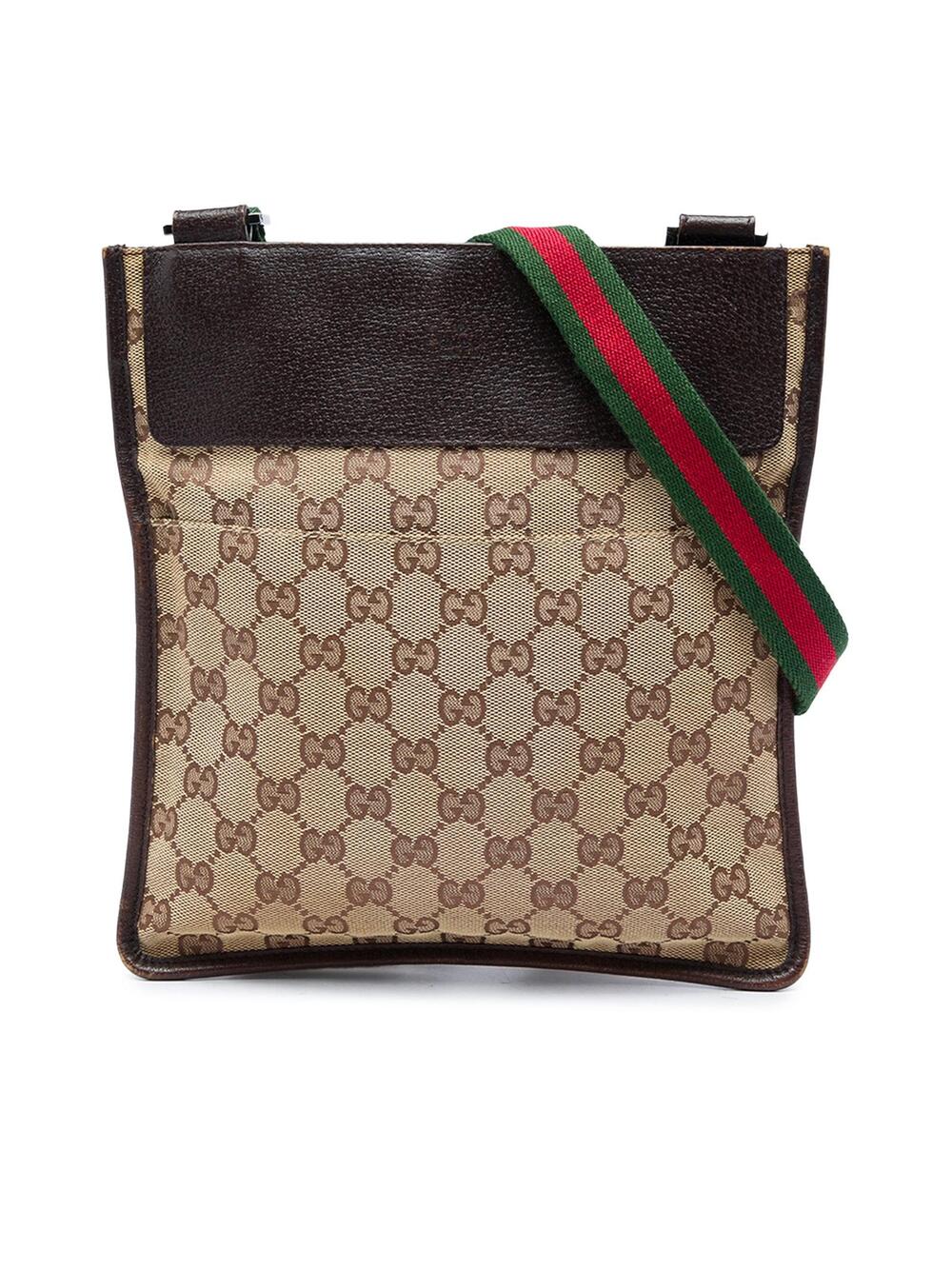 Gucci Gg Canvas Web Crossbody Pre-Loved #358282G50B
